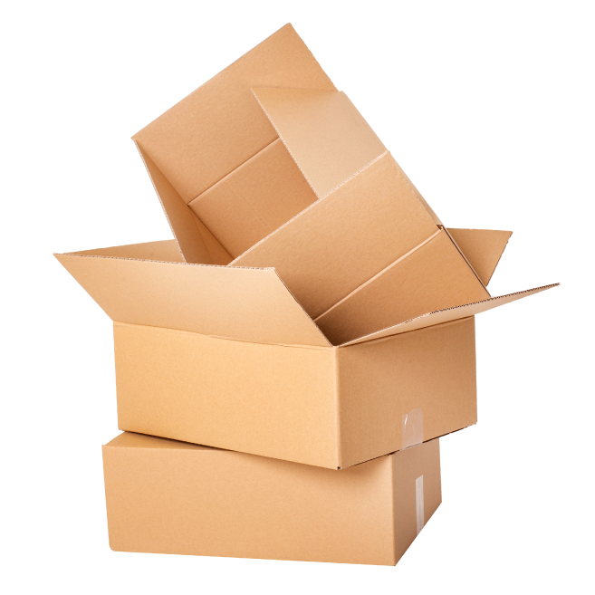 Caixas de Papelão Empilhadas